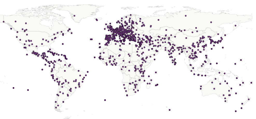 Map of World Heritage Sites